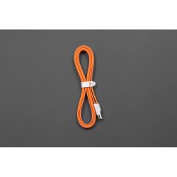 Kabel USB-A/microUSB-B 1,2m, płaski, pomarańczowy