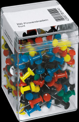 Push pins, 200, assorted