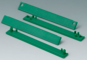 Cover strip, straight, PC, (W) 120 mm, green, C2203126