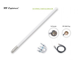 Fiberglass Antenna Kit For Helium; 863-870MHz; 5.8dBi; 800mm; RF Explorer RFELA-2/58X