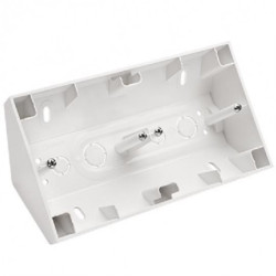 Puszka natynkowa narożna SIMON 54 podwójna biała 87x153x58mm Kontakt Simon DPNR2/11