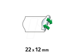 9506154 Price labels, 22x12 mm, removable, white, 6000 pieces