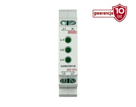 Lampka modułowa 3-fazowa zielona 10-250V AC WN-3FG