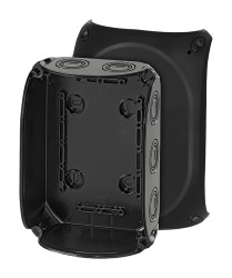 Puszka elektroinstalacyjna ścienna Poliwęglan 180 x 130 x 77mm Czarny liczba otworów 12 HENSEL