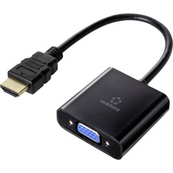 Renkforce RF-4531578 HDMI/VGA Adapter Cable Black 0.15m 15pin Skt Double Shield