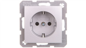 Berker B.1/B.3/B.7 Glas Gniazdo Pojedyncze Schuko 16A 250V Aluminium 47231404