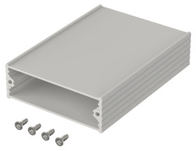 Aluminum enclosure kit, (L x W x H) 71.8 x 100 x 24.4 mm, natural, IP40, 97173100.HMT1