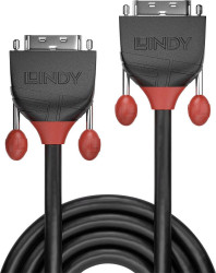 LINDY DVI kabel DVI-D 24+1pin. Złącze, DVI-D 24+1pin. Złącze 1.00 m czarny 36251 Kabel DVI