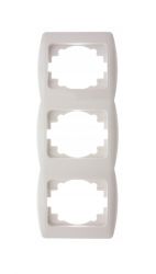 Ramka trzykrotna pionowa biała