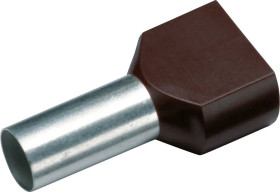 Cimco 187722 Podwójna końcówka Zw.Aderendh. 2x1,5mm² x 8mm,schwarz, z częściową izolacją , 1.5 mm² x 8 mm, 100 szt.