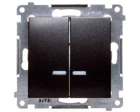 Simon 54 Łącznik świecznikowy z podświetleniem antracyt DW5ABL.01/48