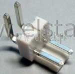 PWZ 02R Złącze męskie 2 stykowe kątowe 3,96mm