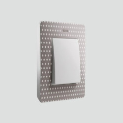 Simon Detail 82 Ramka pojedyncza Detail ORIGINAL-imagine SZARY CIEPŁY kropki / podstawa Biała 8200610-211