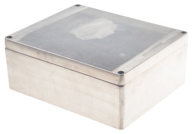 Obudowa Aluminium odlewane szerokość zew. 230 mm długość zew. 280 mm wys. zew. 110 mm RS PRO IP66 Srebrny