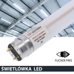 Świetlówka led T8 G13 120cm 18W 6500K 1800lm PC Prescot Flicker free