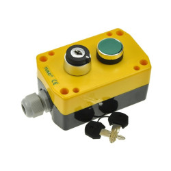 Przełącznik w obud.grz.SDL16JBPC 2AD przyciskowy+stacyjka zielony