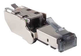 Złącze RJ45 Męski Złącze RJ45 Montaż na kablu bez użycia narzędzi Cat6a CAE Multimedia Connect 1-żyłowe