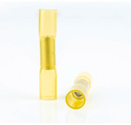 Butt connector with heat shrink insulation, 4.0-6.0 mm², AWG 12 to 10, yellow, 41 mm, BYB-4-07F5082
