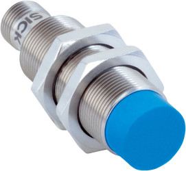 Czujnik zbliżeniowy M18 Indukcyjny 30 mm SICK Montaż na płytce drukowanej 10 → 30 V DC długość 69mm cylindryczny
