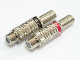 Gniazdo RCA CINCH na kabel metalowe