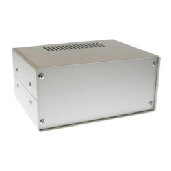 Obudowa urządzeń elektronicznych wentylowana, Stal, Szary, 110 x 150 x 70mm, RS PRO