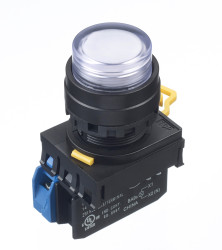 Kompletny układ przycisku SPST średnica wycięcia 22mm, montaż panelowy Idec