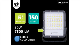 Naświetlacz Led Proxim+ 50W 6500K 7500Lm 230V Ip65 Forever Light 150Lm/W 5...