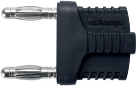 Jumper, pitch 19 mm, 70 V, 12 A, nickel-plated, black, KURZ 19-4 IG MB NI / SW