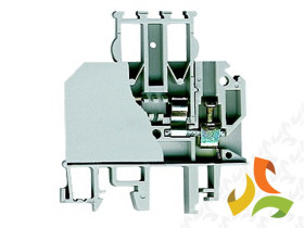 Złączka szynowa ZUB 1-2.5 szara gwintowa z bezpiecznikiem 2,5 mm2 TS 35 1 tor 13202312 SIMET