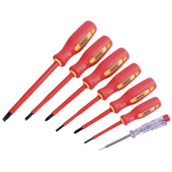 Draper 46540 Fully Insulated Screwdriver Set with Mains Tester (7 Piece)