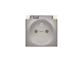 SIMON 54 Pokrywa gniazda do wersji IP44 z przesłonami klapka transparentna złoty mat DGZ1BUZP/44A KONTAKT SIMON