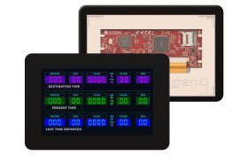 Kolorowy wyświetlacz LCD 5cal TFT 800 x 480pikseli I2C, SPI I/F Nie 4D Systems