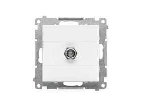 SIMON 55 Gniazdo antenowe typu „F” pojedynczy biały mat TASF1.01/111 KONTAKT SIMON