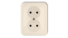 Liza Gniazdo Podwójne B/U Beżowy 1Gpt-2