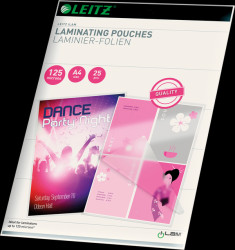 33835 Hot laminating films, iLAM, DIN A4, 125 mic, pack of 25