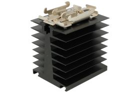 Radiator; T-80; do SSR 1-fazowych; z uchwytem TS35 na szynę DIN; czerniony; 1,1K/W; 80mm; 70mm; 80mm; TriHero