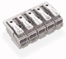 Złączka zasilająca 5-biegunowa ze stopkąmi bez styku PE 294-5035 /250szt./