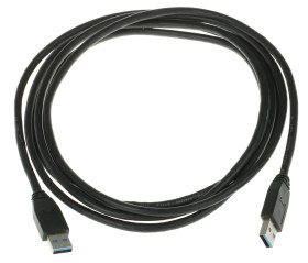 Kabel USB Złącze A USB A Złącze B USB A dł. 3m Przewód USB USB 3.0 kolor: Czarny