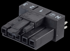 890-805 Mini PCB jack, for perfboard, straight, 5-pole