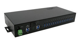 Hub USB USB 3.2 EX-1116HMVS-PWR 16 Złącze zaciskowe USB A, USB B, Exsys