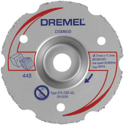 Dremel 2615S600JB DSM600 Cutting Disc, Carbide, 77mm for Flush Wood Cuts