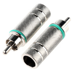 Wtyczka RCA Montaż na kablu Męski, styki niklowane RS PRO