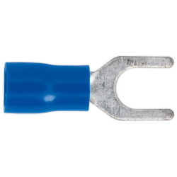 Sealey BT14 Easy-Entry Fork Terminal &#xD8;5.3mm (2BA) Blue Pack of 100