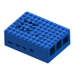 Pi-Blox Case for Raspberry Pi 4 - Blue [Discontinued]