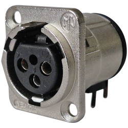 Neutrik NC4MP XLR Connector Silver 4-Pin Straight Simple Soldering