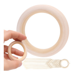 Kółko drewniane do DIY - 50x8mm - obręcz do makramy