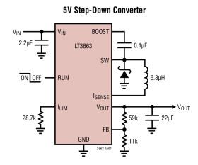 1.2A Step-Down Switching Regulator with Output Current Limit