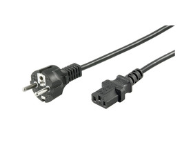 Kabel przyłączeniowy do urządzeń nienagrzewających się 3 m, Czarny