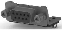 D-Sub socket, 9 pole, standard, equipped, angled, solder pin, 3-106505-2
