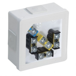 Puszka instalacyjna natynkowa typu KLIK z dławikami gumowymi 86x86x40mm hermetyczna IP55 biała ViPlast